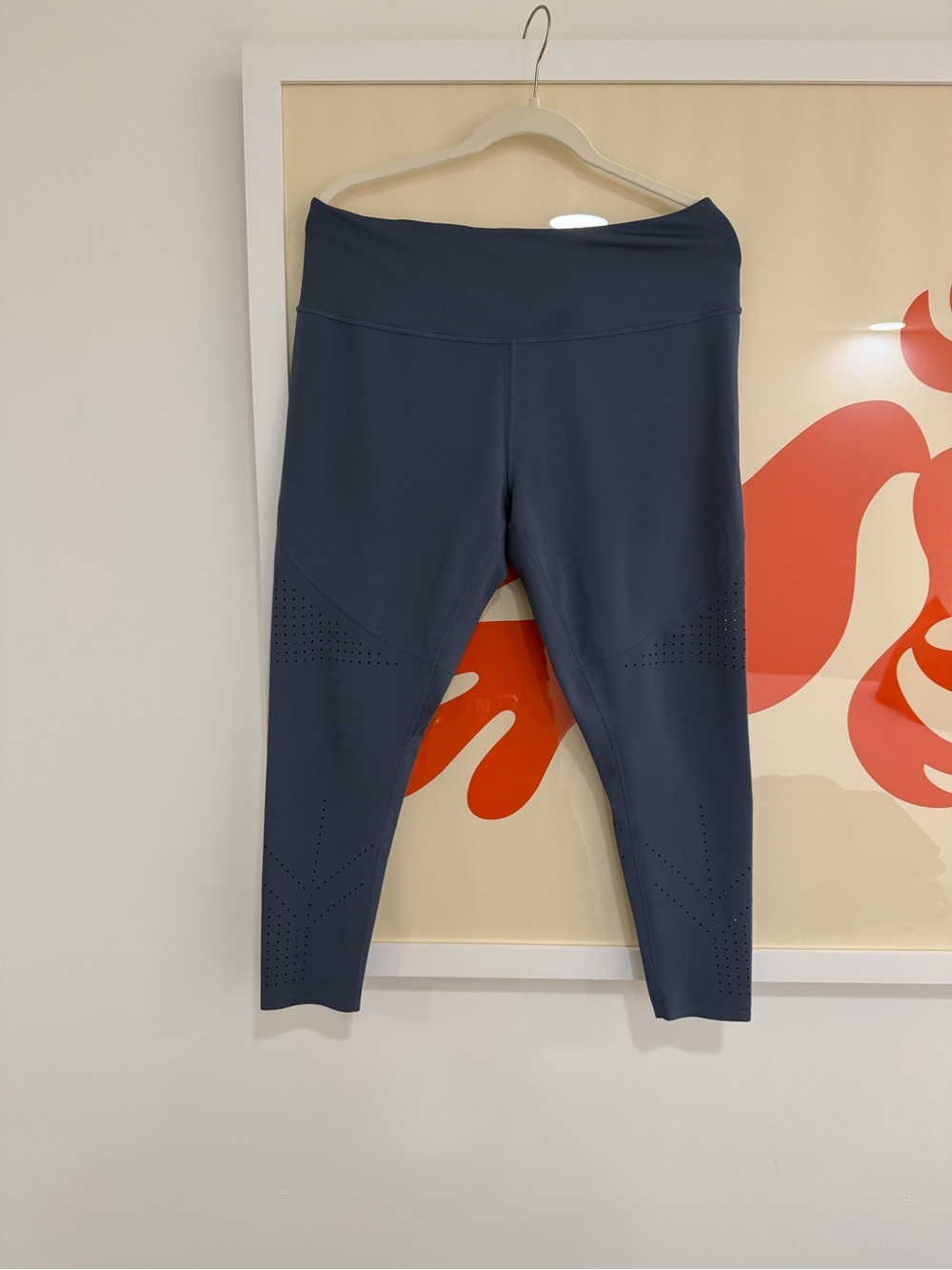 Zella (Nordstrom Rack) Reveal Tight Perforated Leggings Blue Size XL